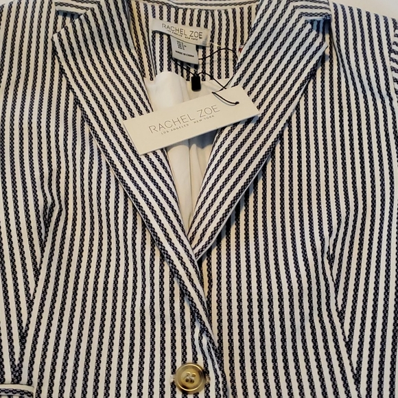 Rachel Zoe pinstripe jacket sz small - Picture 10 of 10